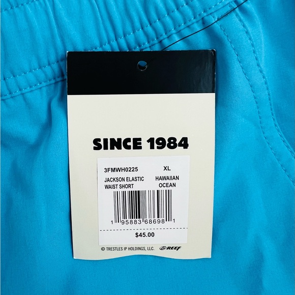 Reef Mens 17" Outseam Swimming Fishing Boardshorts Jackson Blue Size XL - Picture 9 of 9